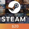 כרטיס מתנה של Steam $20 קוד הפעלה גלובלי