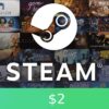 כרטיס מתנה של Steam $2 קוד הפעלה גלובלי