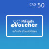 Mifinity שובר אלקטרוני בסך 50 דולר קנדי