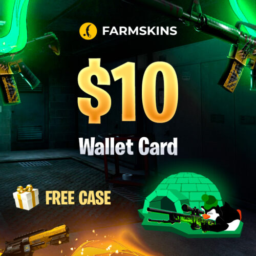 Farmskins $10 כרטיס ארנק + מקרה חינם