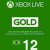 כרטיס מנוי Xbox Live GOLD ל- 12 חודשים - מפתח ברזיל