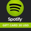 Spotify Gift Card 30 USD - Spotify Key - UNITED STATES