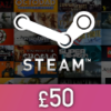 Steam Wallet Card £50 UK Activation Code